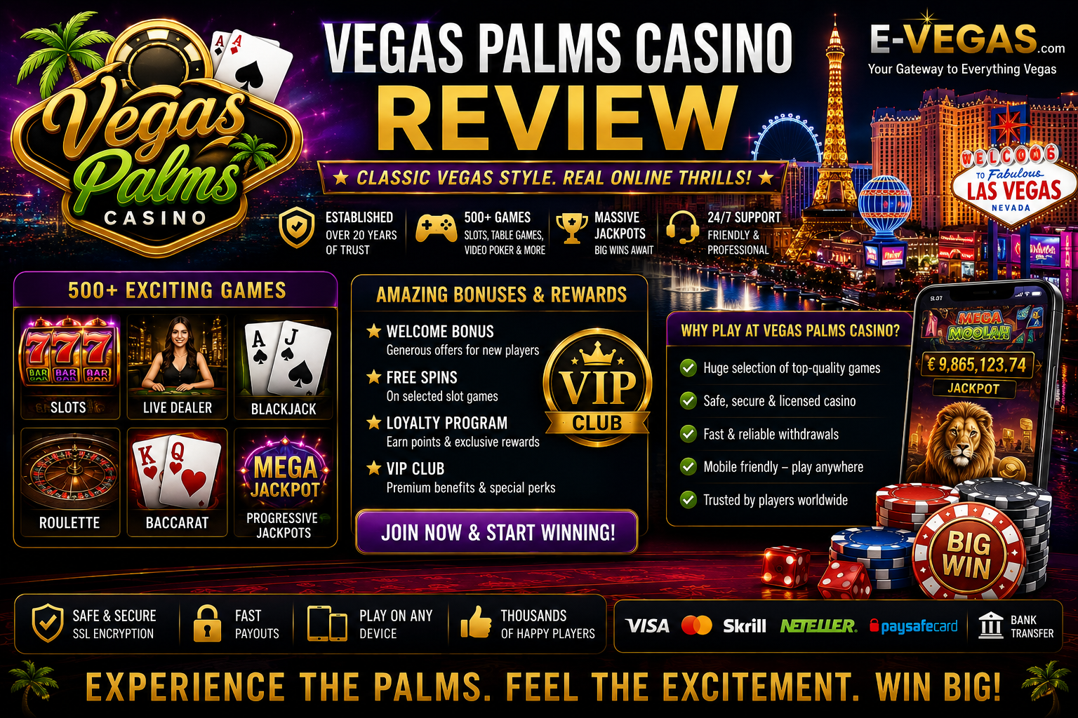 Vegas Palms casino review banner